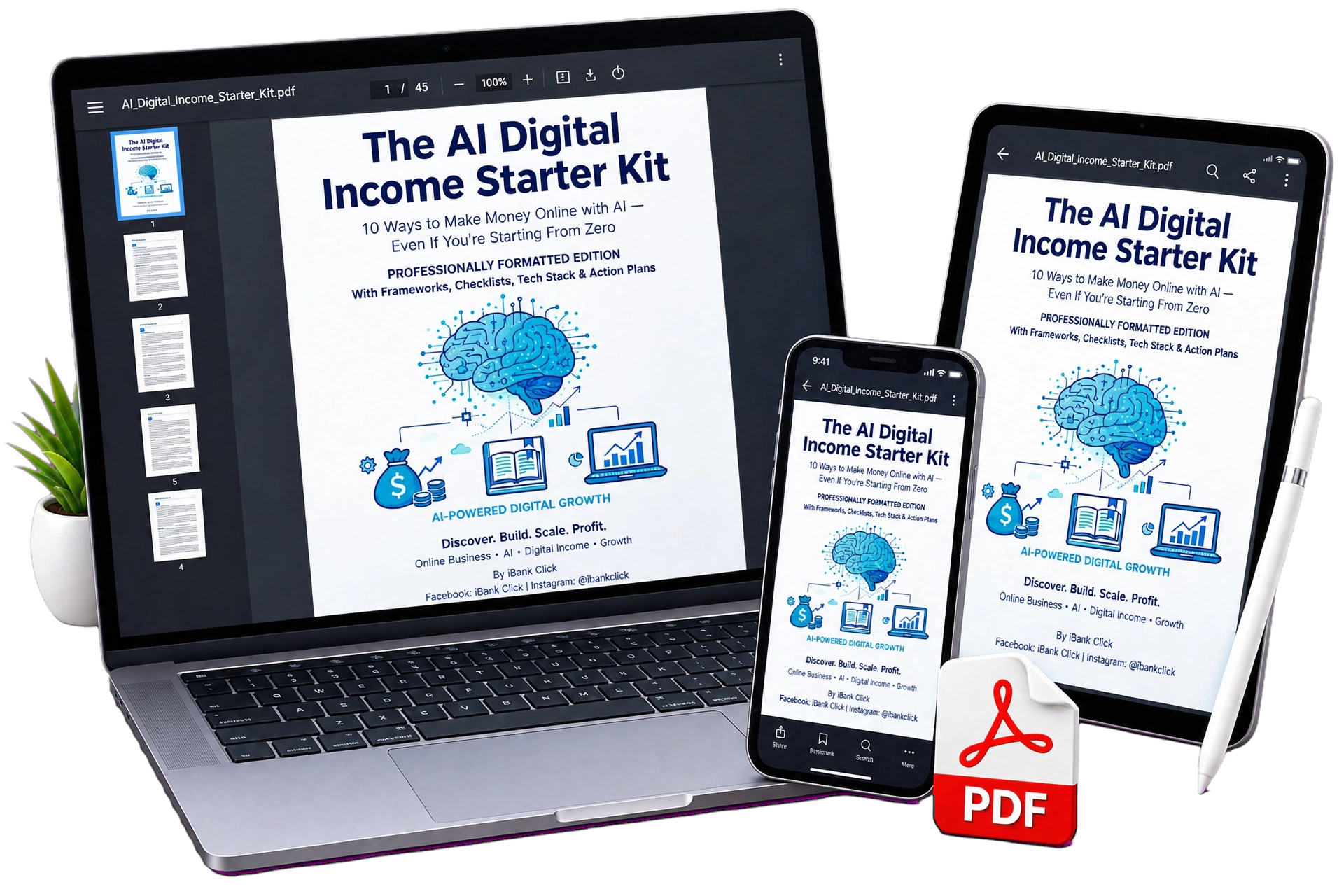 AI Income Starter Kit eBook cover